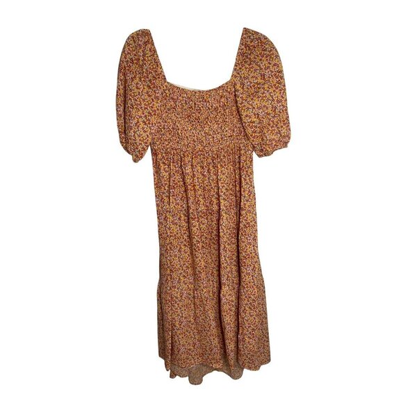 MINKPINK Morwell Midi Floral Multicolor Dress-sz Medium - Picture 5 of 11